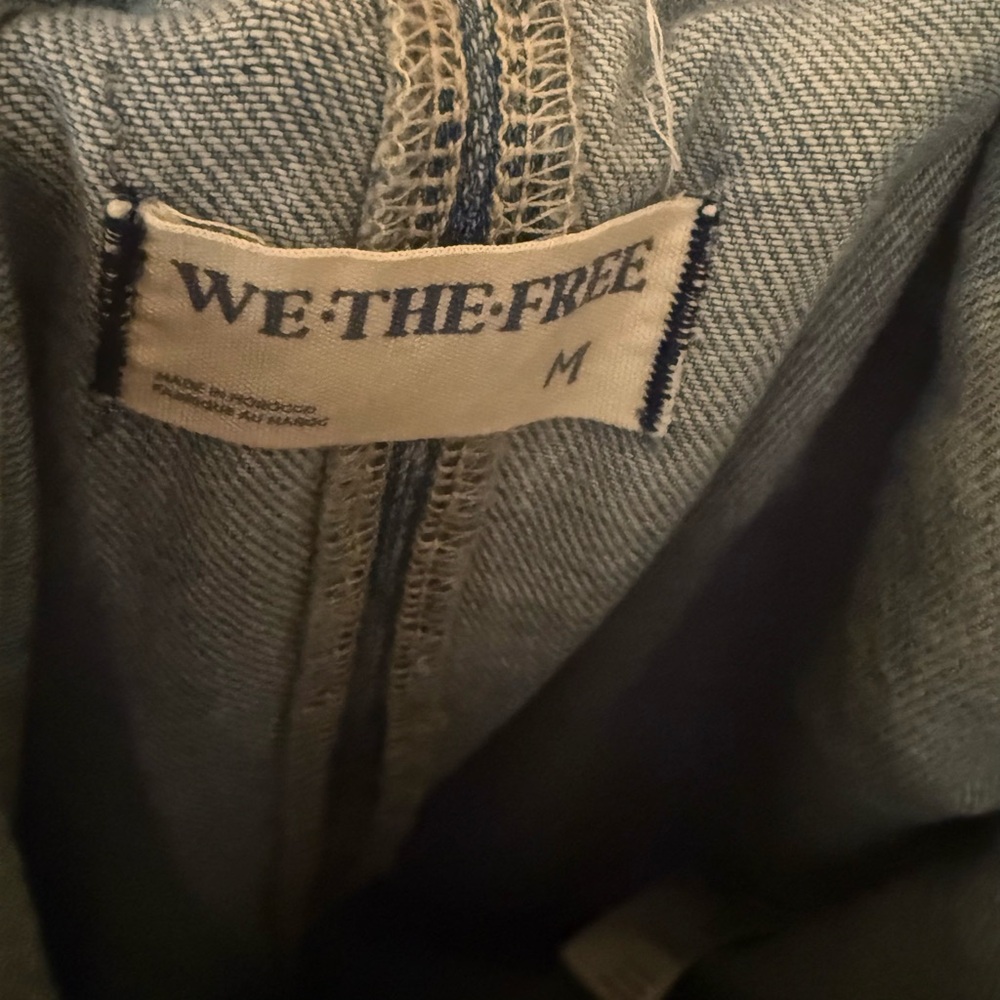We The Free Blue Denim Overall Barrel Jean Apparel M - Picture 6 of 7